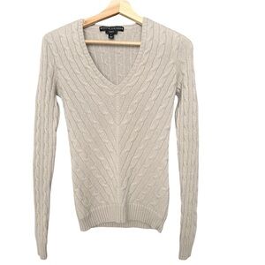 RALPH LAUREN Black Label Pure Cashmere Cable Knit Slim Fit Sweater, Size Small